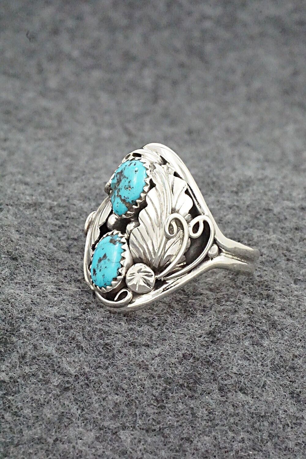 Turquoise & Sterling Silver Ring - Maxine Ramirez - Size 12