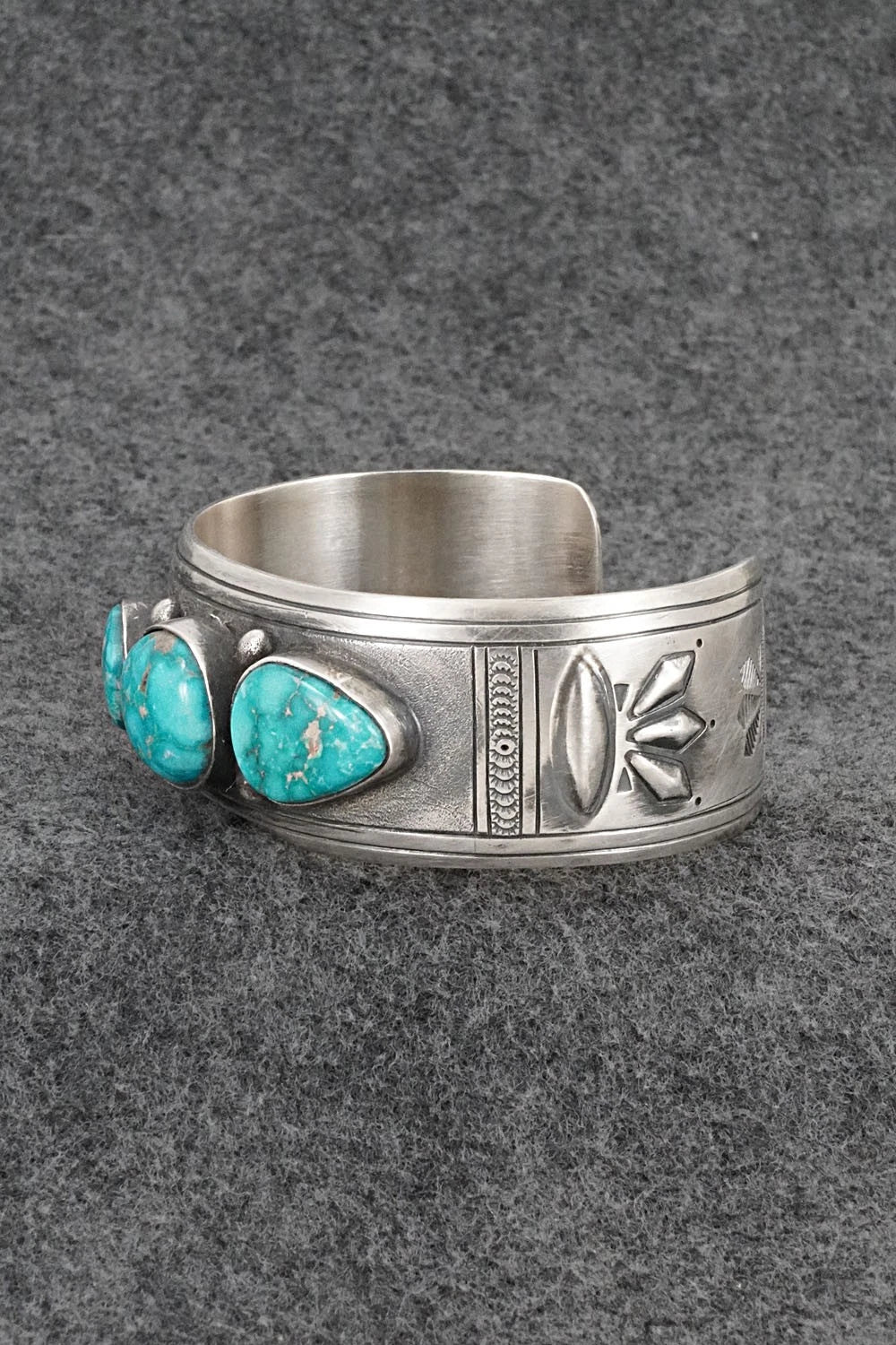 Turquoise & Sterling Silver Bracelet - Charlie John