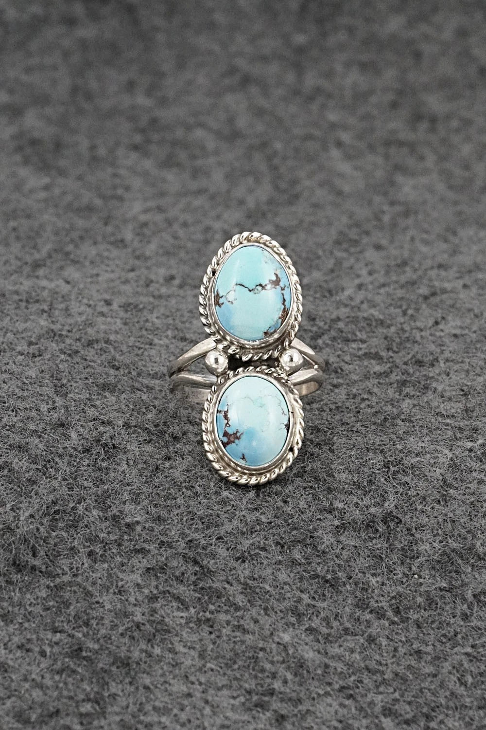 Turquoise & Sterling Silver Ring - Eugene Gruber - Size 5