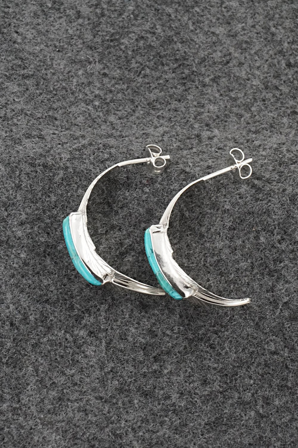 Turquoise & Sterling Silver Earrings - Alan Barney