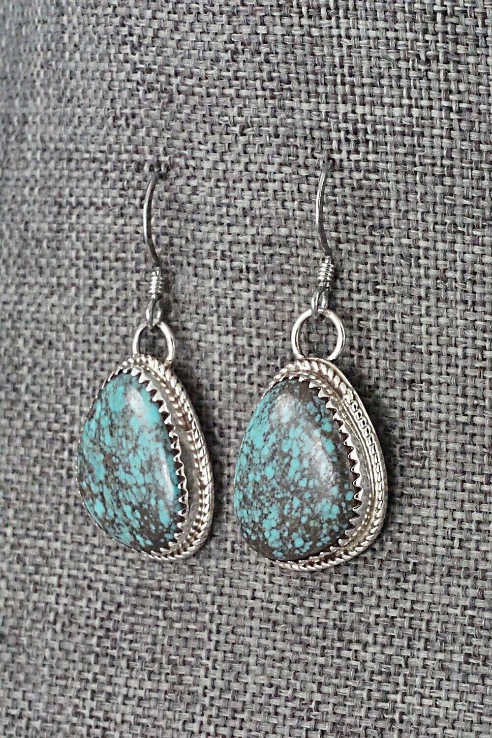 Turquoise & Sterling Silver Earrings - Ernest Hawthorne