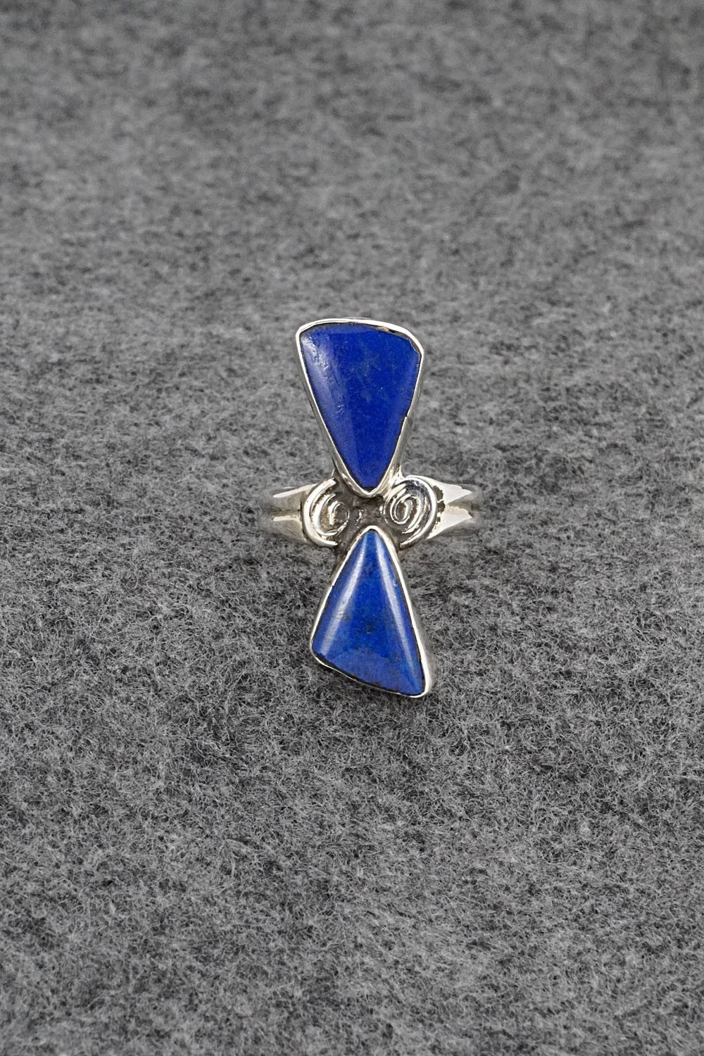 Lapis & Sterling Silver Ring - Priscilla Reeder - Size 8