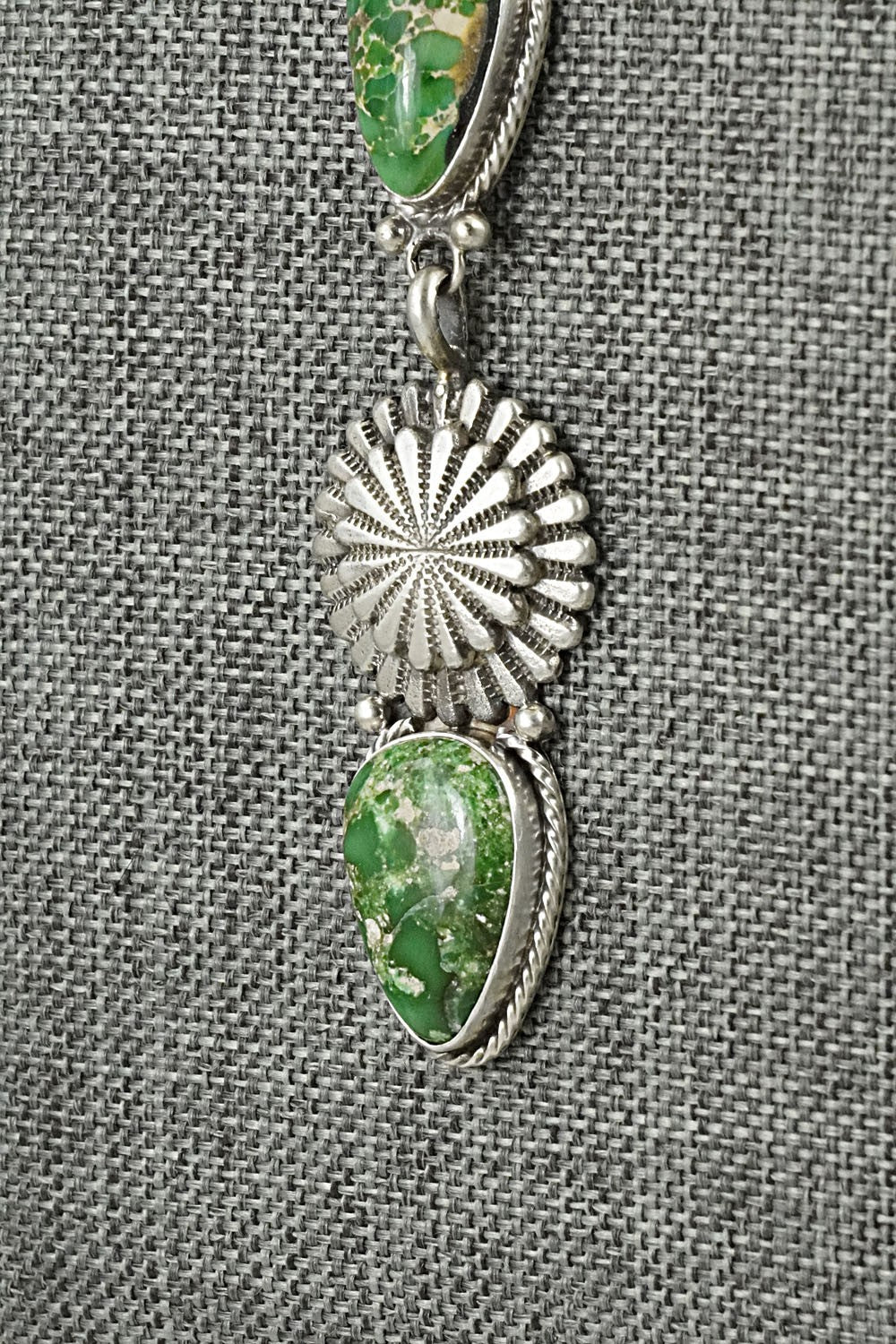 Turquoise & Sterling Silver Navajo Pearl Necklace - Adrienne Gordon