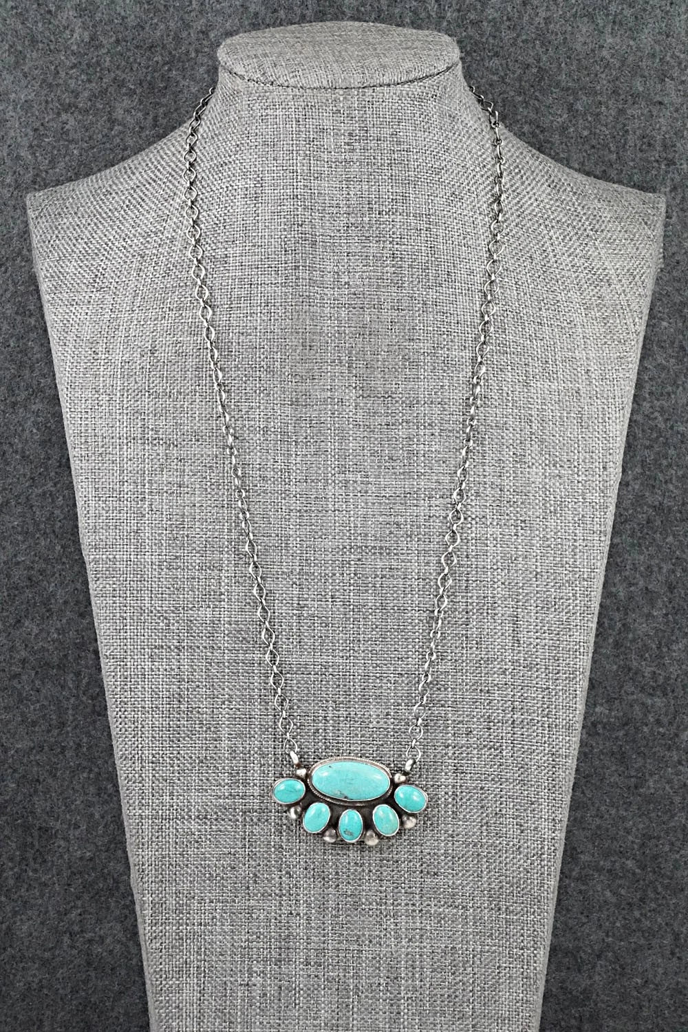 Turquoise & Sterling Silver Necklace - Kathleen Livingston