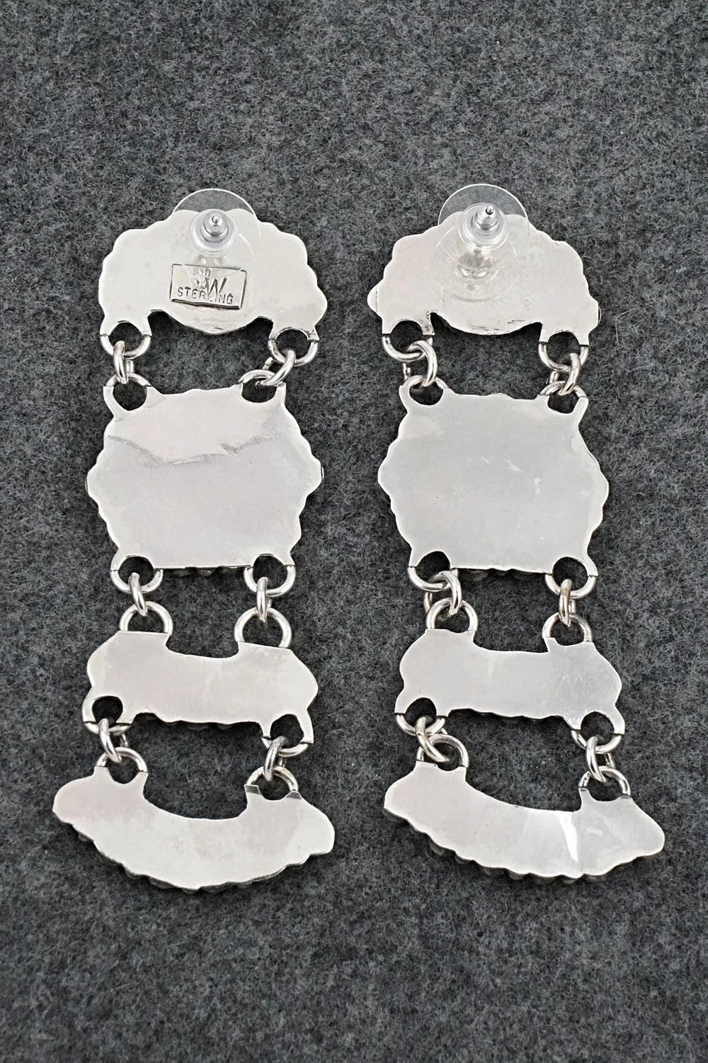 Coral & Sterling Silver Earrings - Justina Wilson