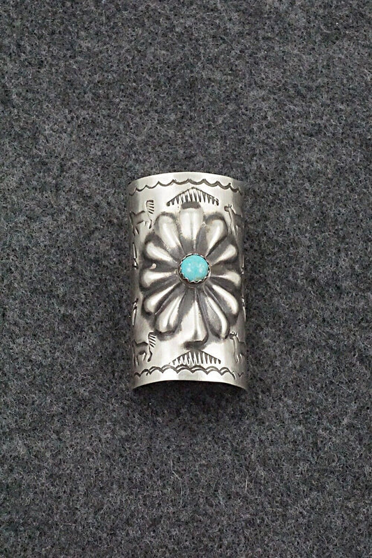 Turquoise & Sterling Silver Hair Pin - Arlene Soce