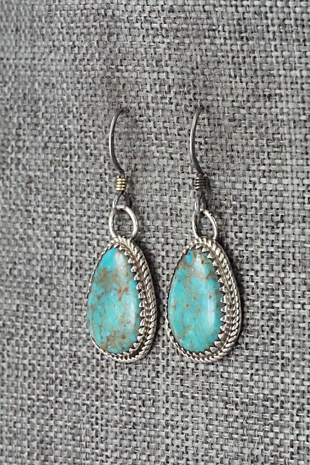 Turquoise & Sterling Silver Earrings - Ernest Hawthorne