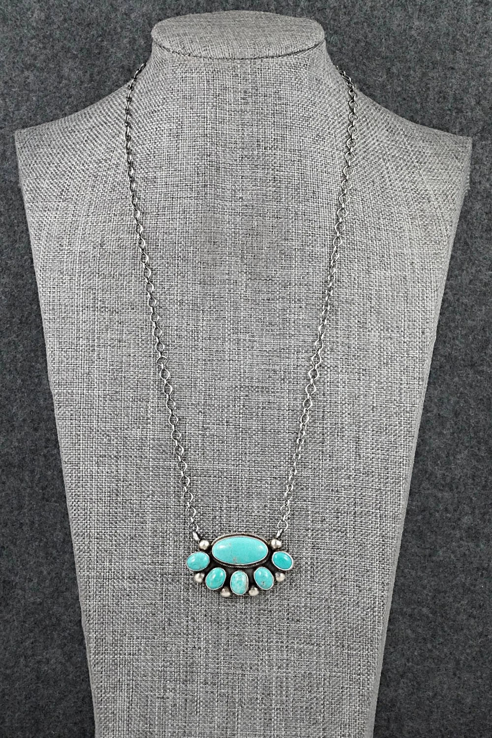 Turquoise & Sterling Silver Necklace - Kathleen Livingston
