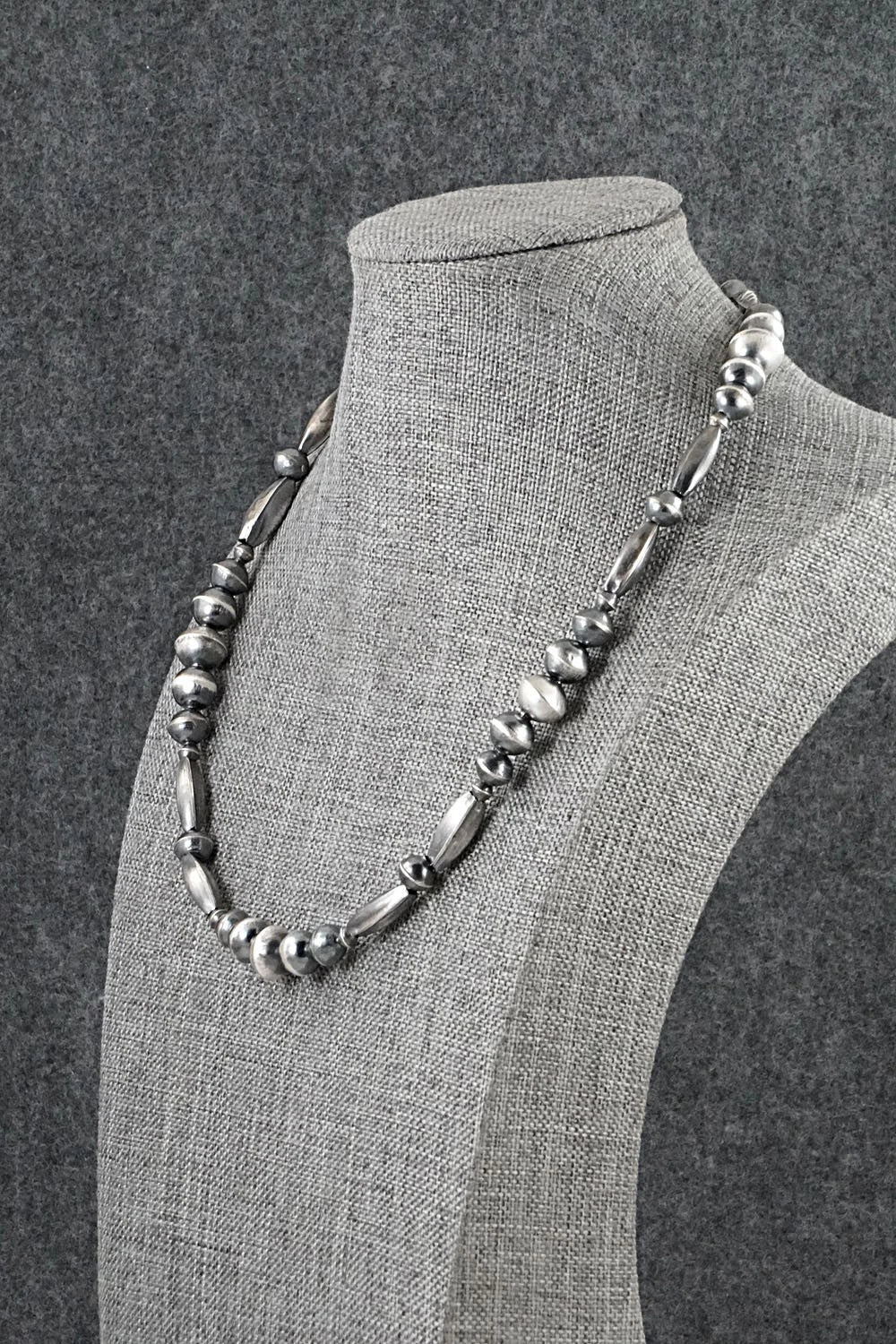 Sterling Silver Navajo Pearl Necklace 18" - Vintage