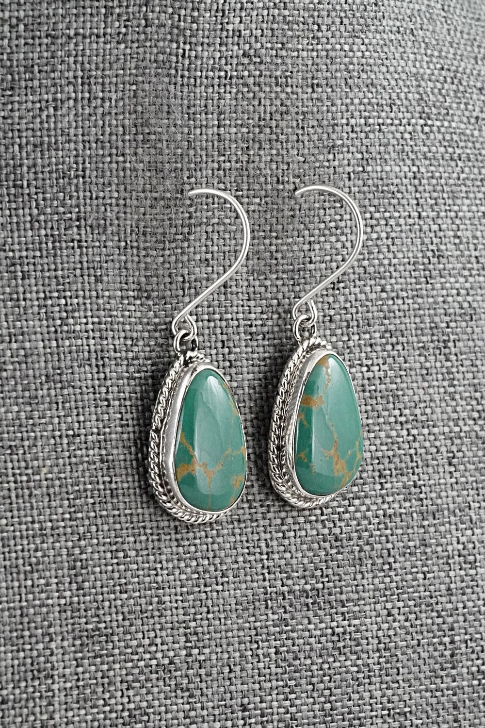 Turquoise & Sterling Silver Earrings - Eugene Gruber