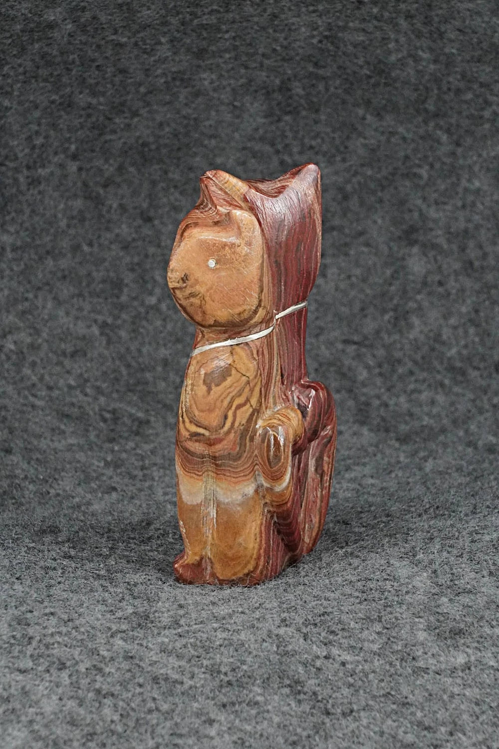 Cat Zuni Fetish Carving - Kenny Chavez