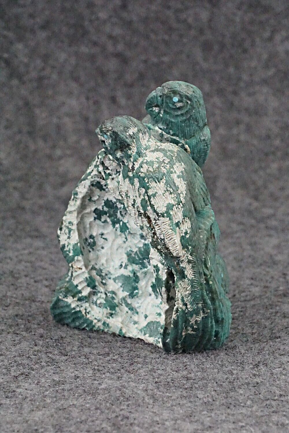 Parrots Zuni Fetish Carving - Colin Weeka