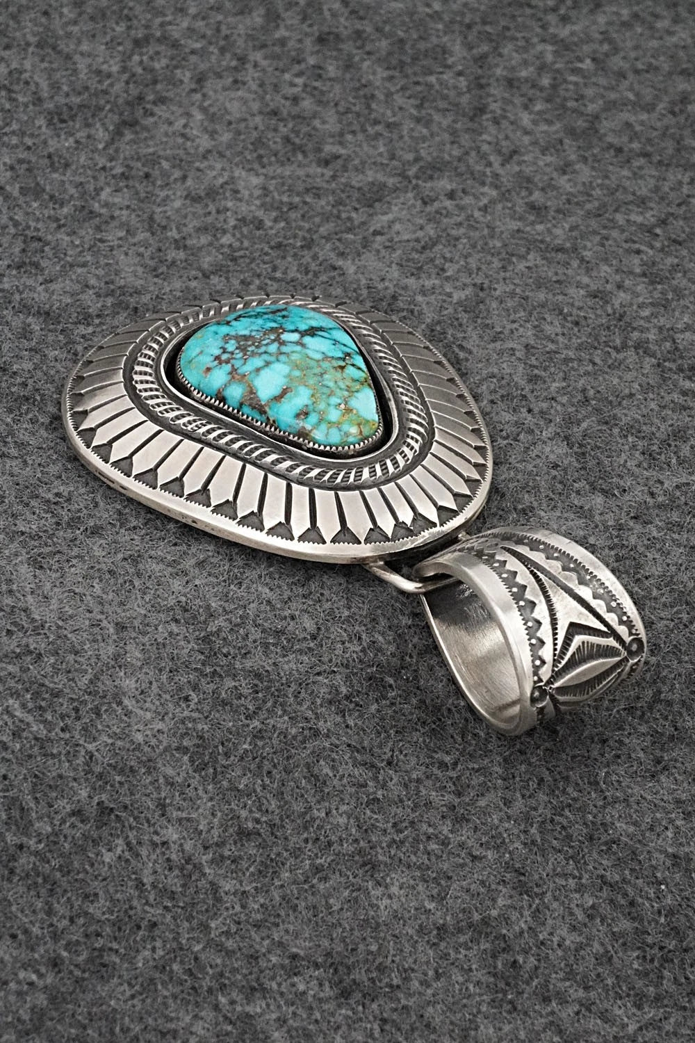 Turquoise & Sterling Silver Pendant - Calvin Martinez