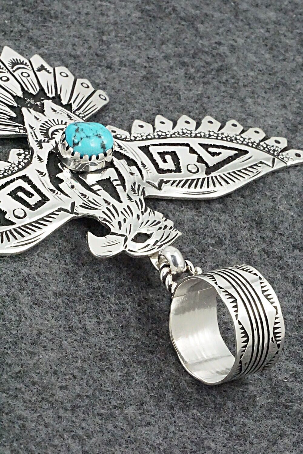 Turquoise & Sterling Silver Pendant - Richard Singer