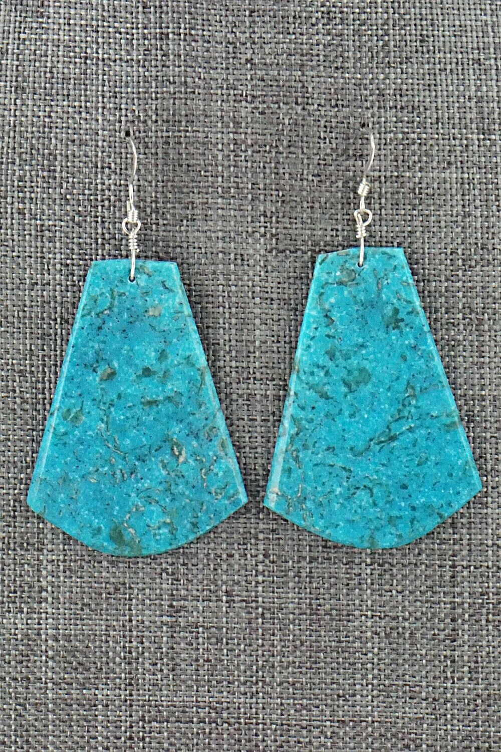 Turquoise & Sterling Silver Earrings - Lupe Lovato