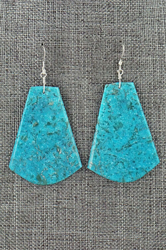 Turquoise & Sterling Silver Earrings - Lupe Lovato