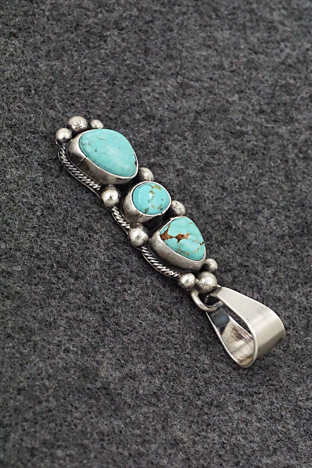 Turquoise & Sterling Silver Pendant - Darrin Livingston