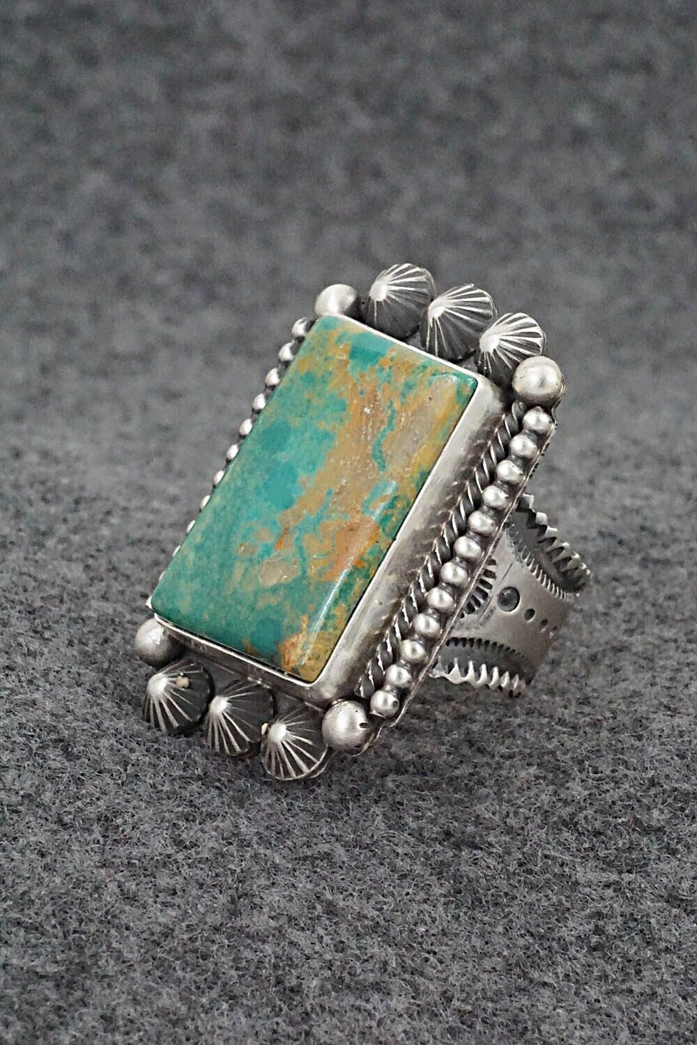 Turquoise & Sterling Silver Ring - Michael Calladitto - Size 8