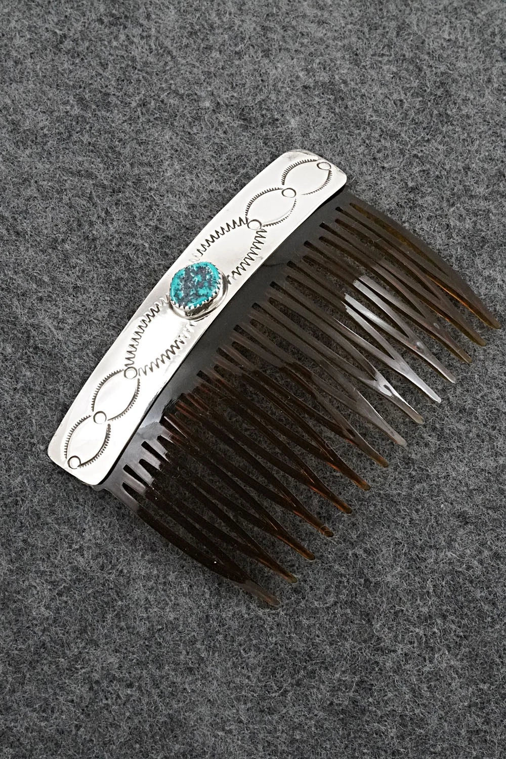 Turquoise & Sterling Silver Hair Combs - Joann Silver