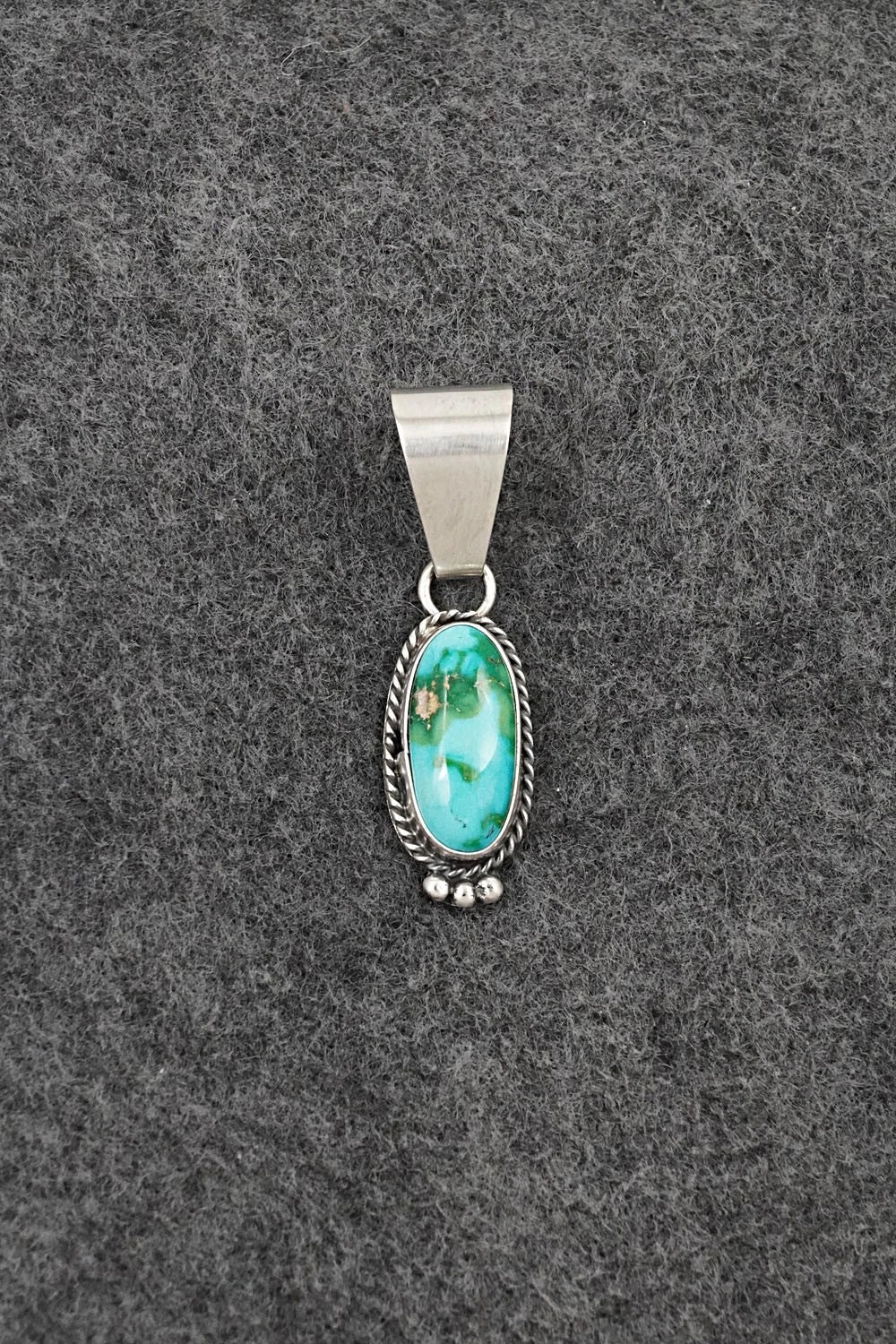 Turquoise & Sterling Silver Pendant - Rosemary Saunders