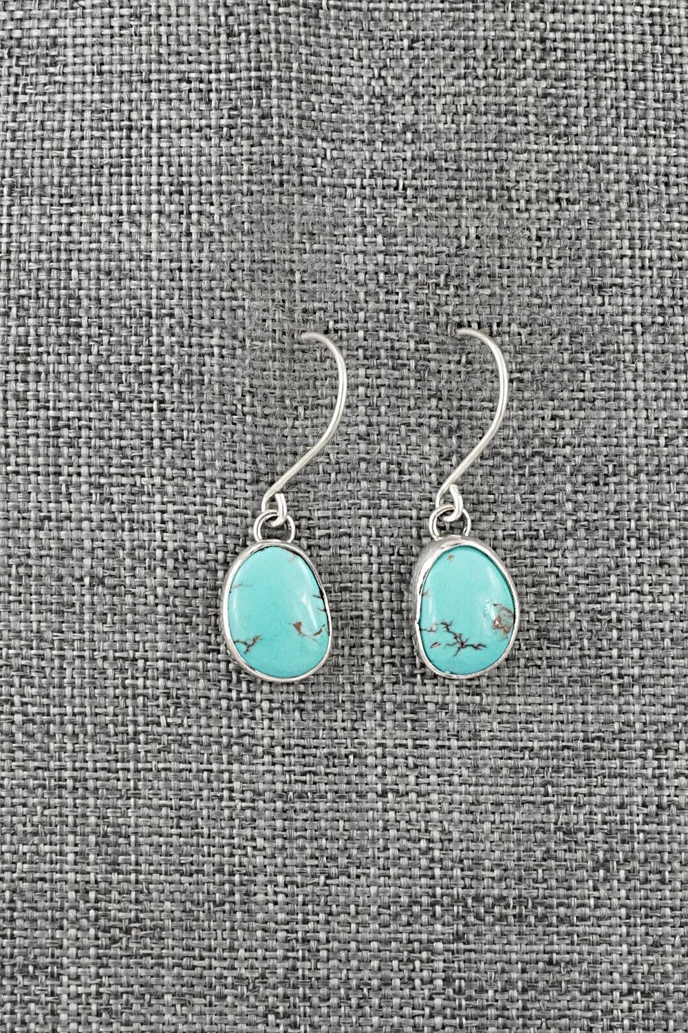 Turquoise & Sterling Silver Earrings - Eugene Gruber