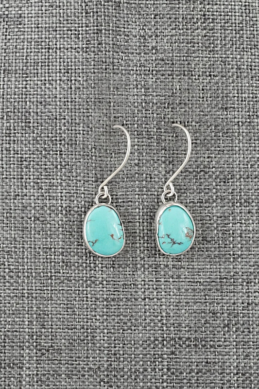 Turquoise & Sterling Silver Earrings - Eugene Gruber
