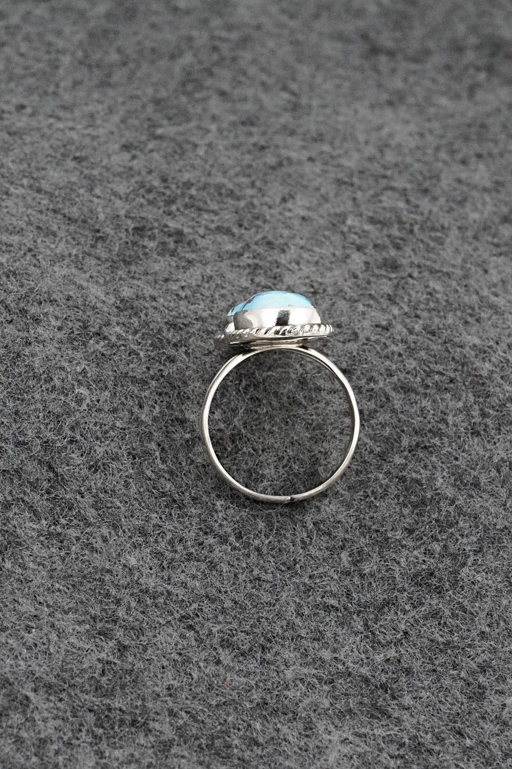Turquoise & Sterling Silver Ring - Eugene Gruber - Size 5