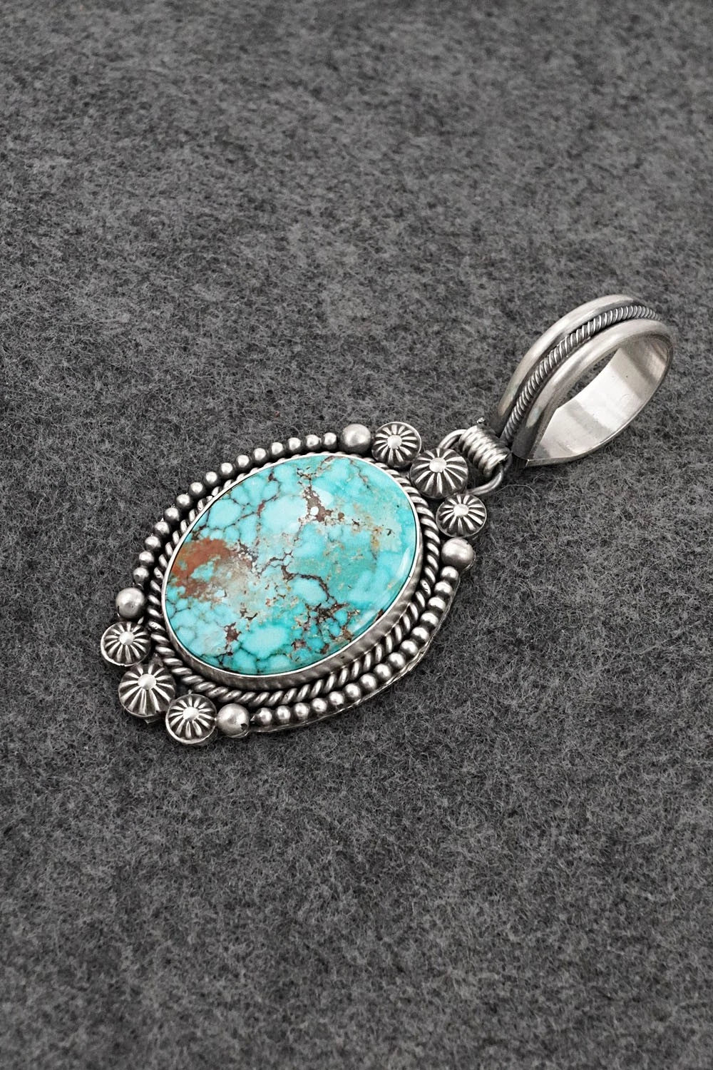Turquoise & Sterling Silver Pendant - Michael Calladitto