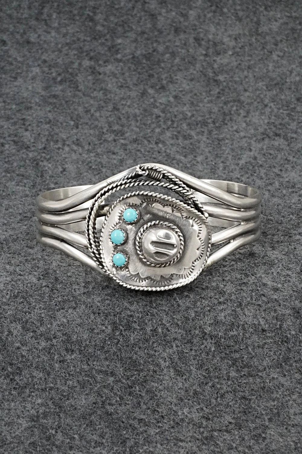 Turquoise & Sterling Silver Bracelet - Bobby Platero