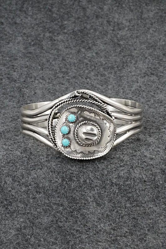 Turquoise & Sterling Silver Bracelet - Bobby Platero
