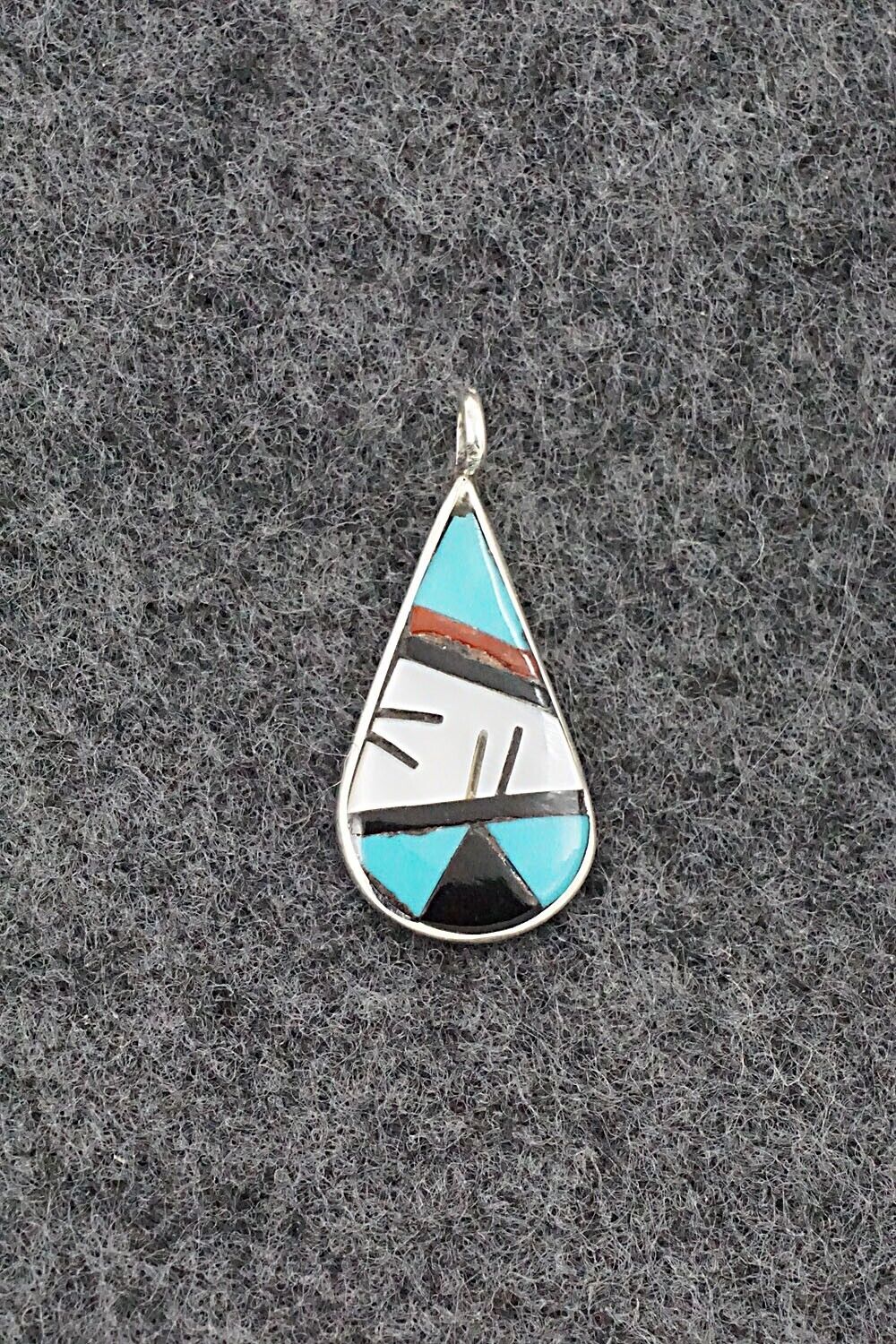 Multi Stone & Sterling Silver Pendant - Rhianna Kallestewa