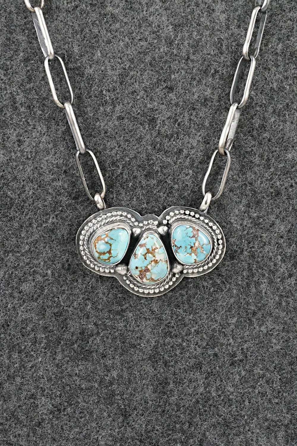 Turquoise & Sterling Silver Necklace - Darrin Livingston