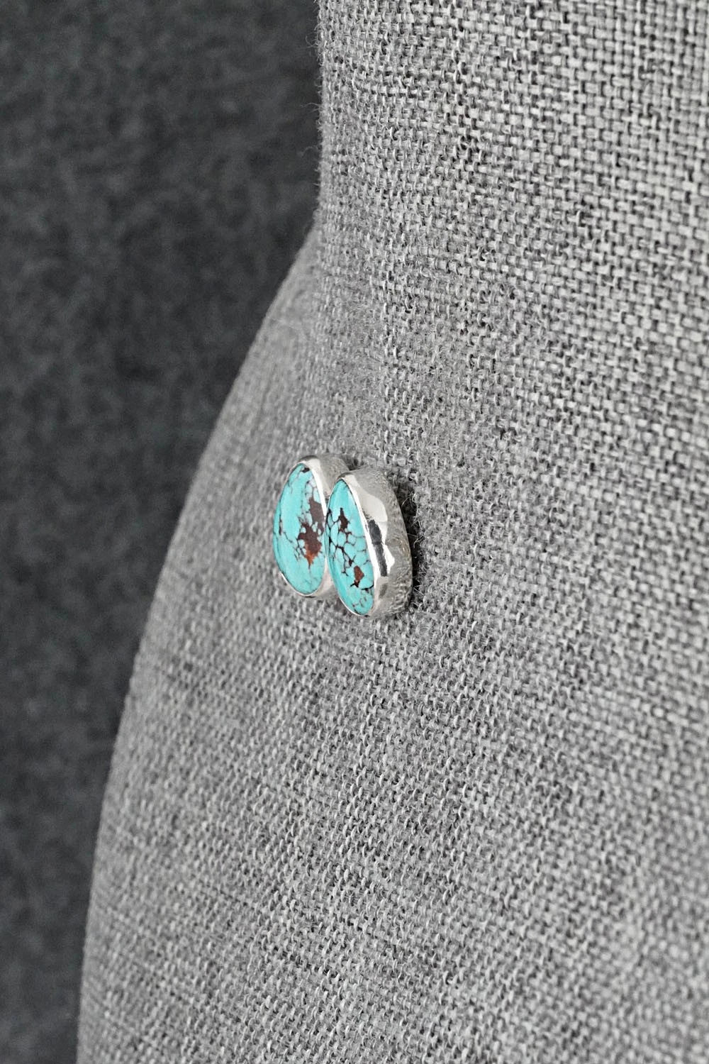Turquoise & Sterling Silver Earrings - Eugene Gruber