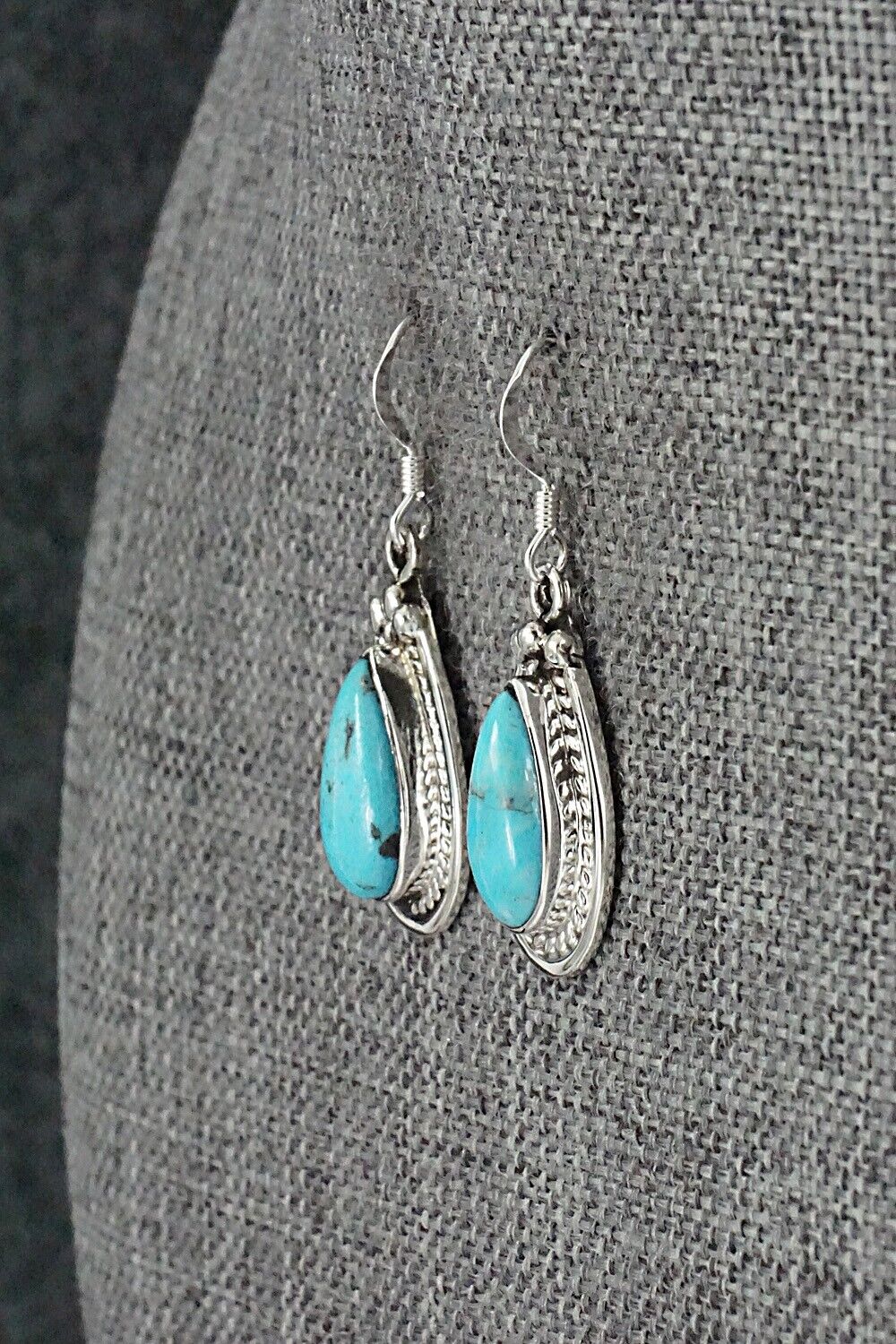 Turquoise & Sterling Silver Earrings - Verley Betone