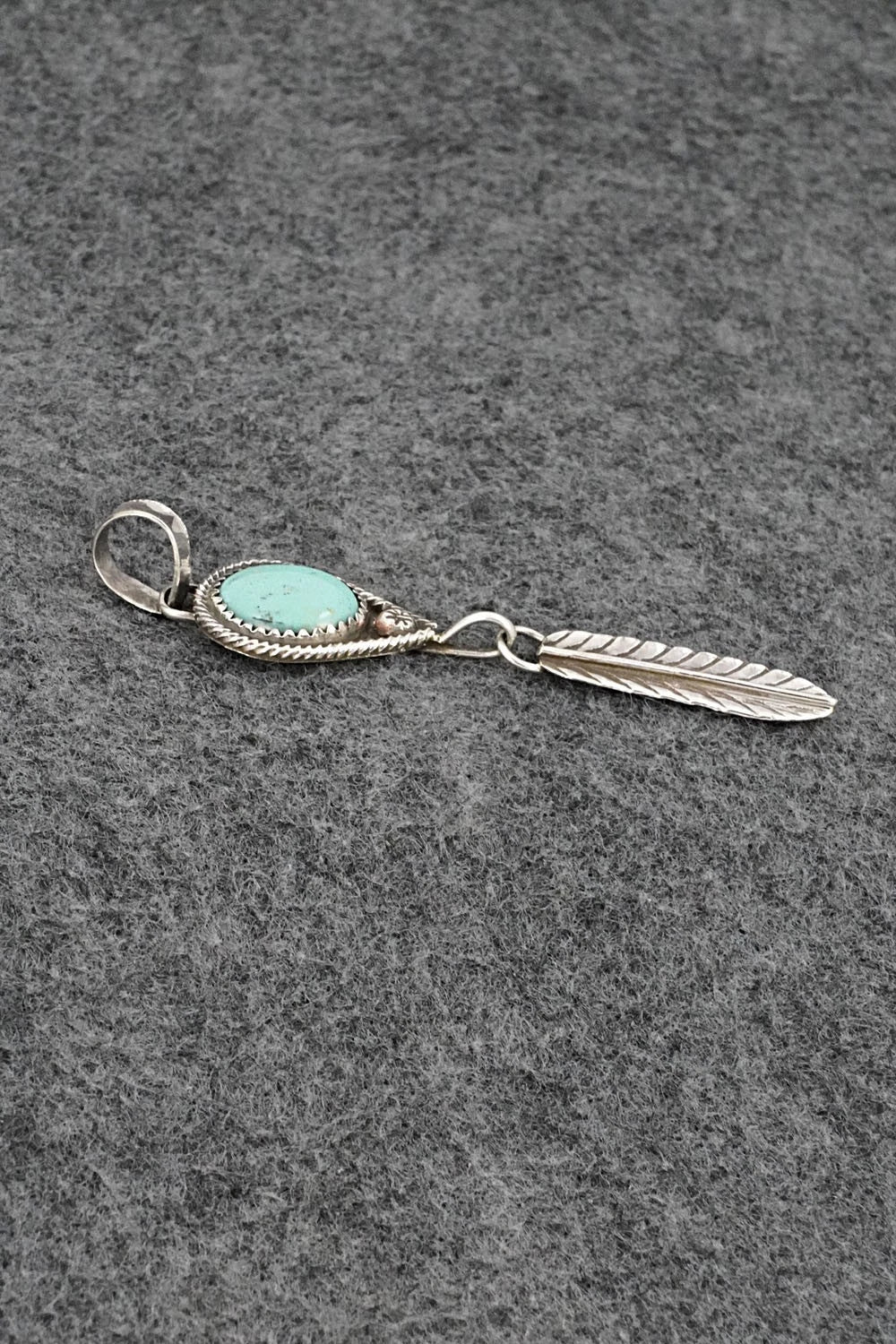 Turquoise & Sterling Silver Pendant - Priscilla Reeder