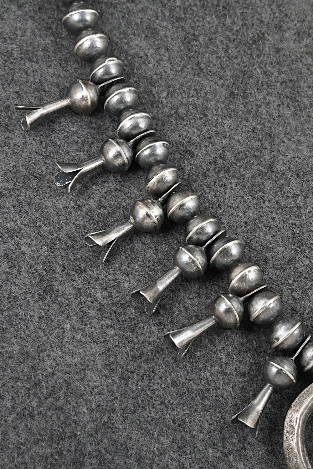 Turquoise & Sterling Silver Squash Blossom Set - Gilbert Martin