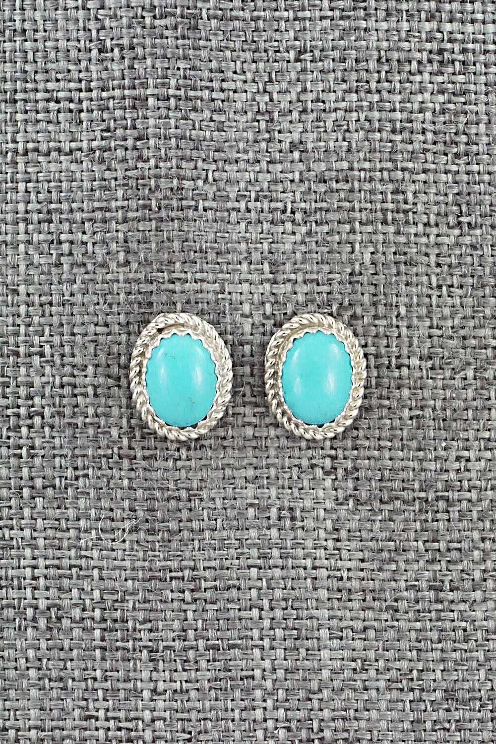 Turquoise & Sterling Silver Earrings - Sally Arviso