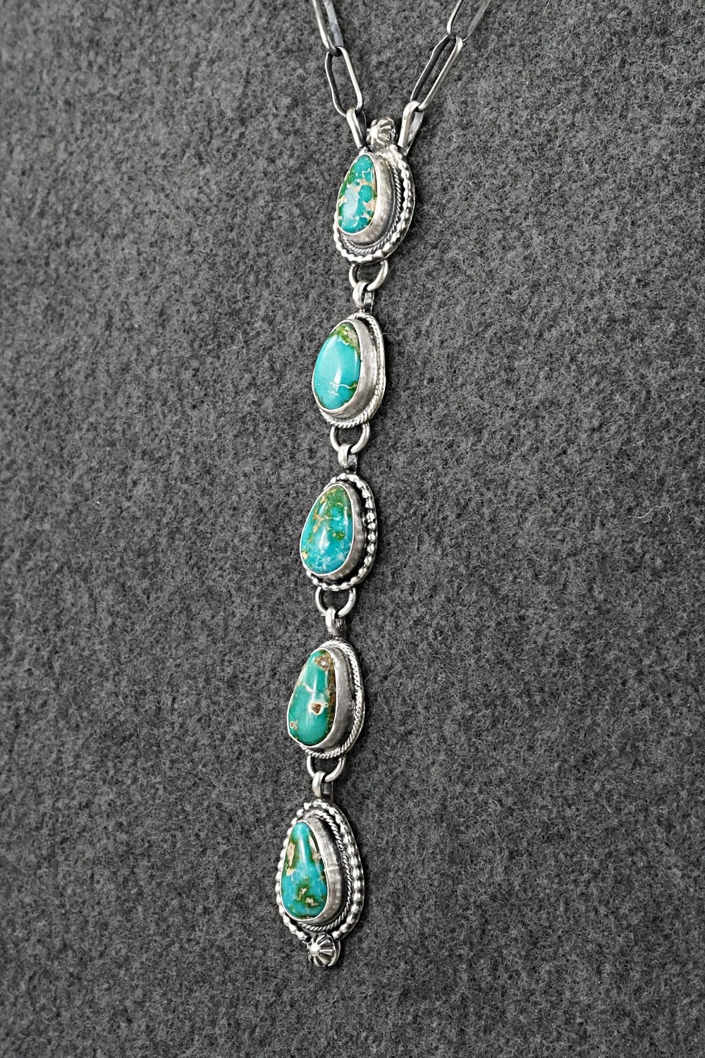 Turquoise & Sterling Silver Necklace - Bobby Johnson