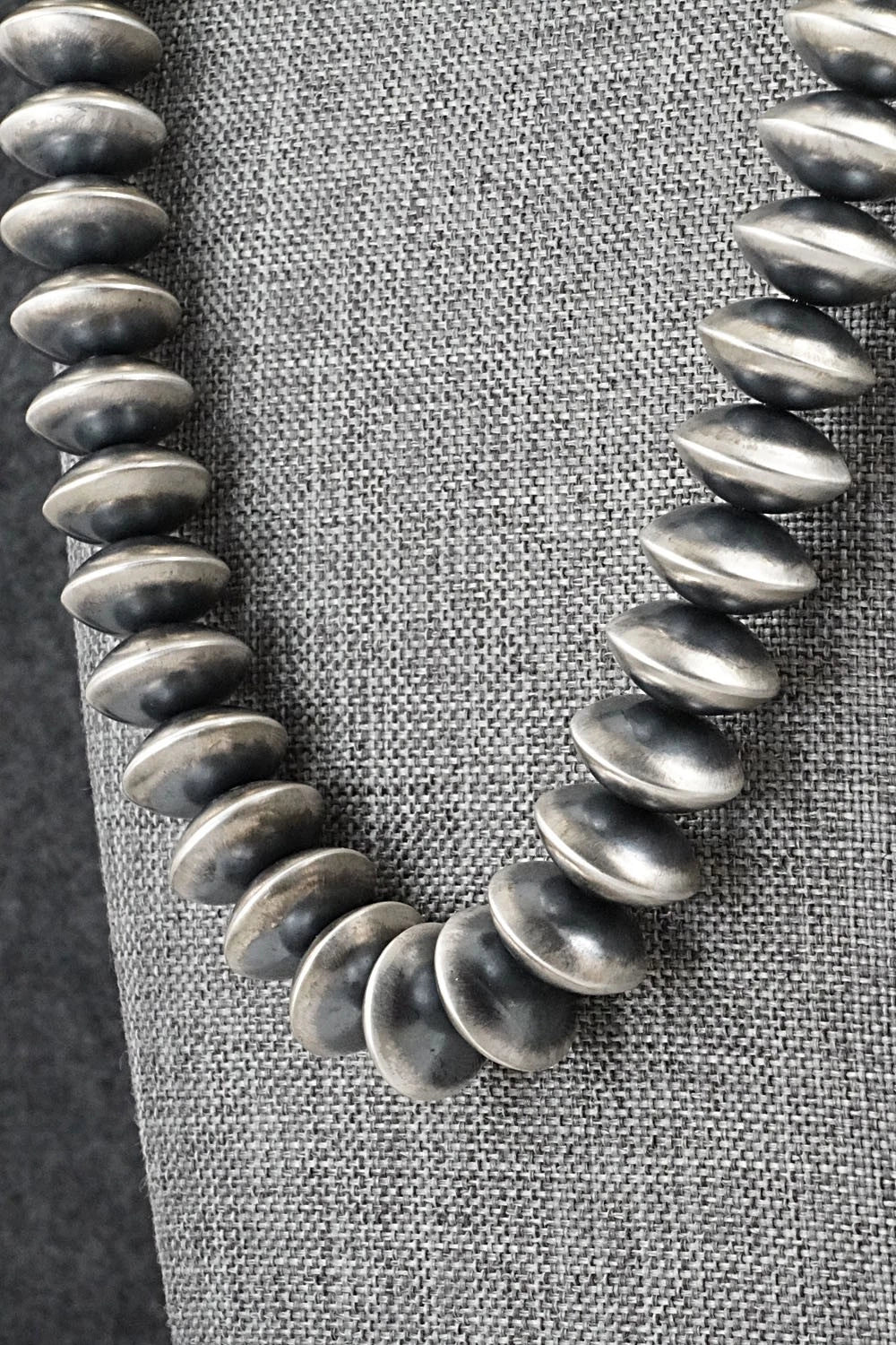 Sterling Silver Navajo Pearl Necklace 24" - Bryannen Halwood