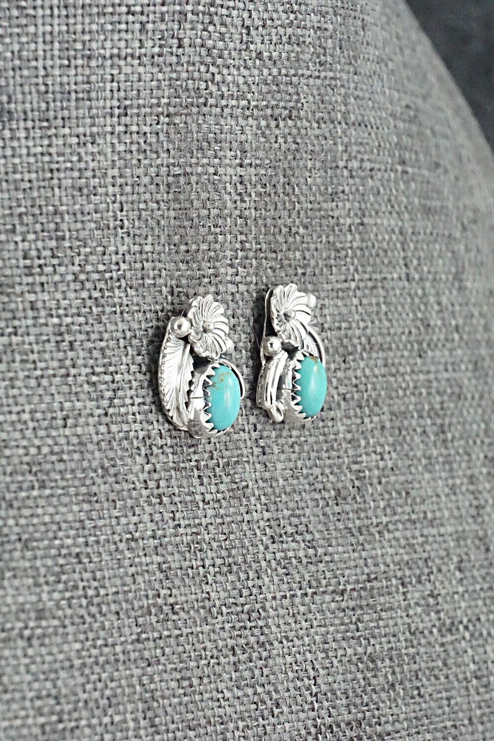 Turquoise & Sterling Silver Earrings - Rita Largo