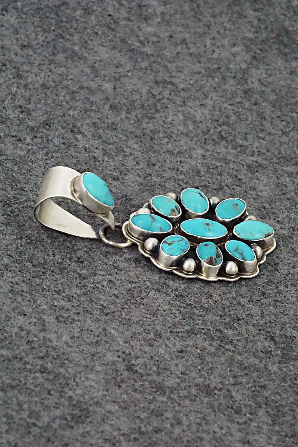 Turquoise & Sterling Silver Pendant - Kathleen Livingston