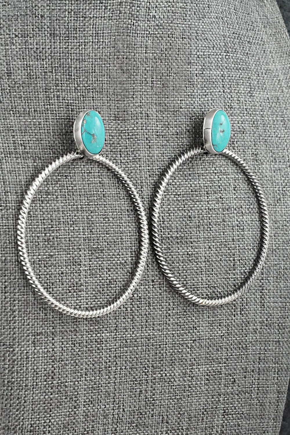 Turquoise & Sterling Silver Earrings - Verley Betone
