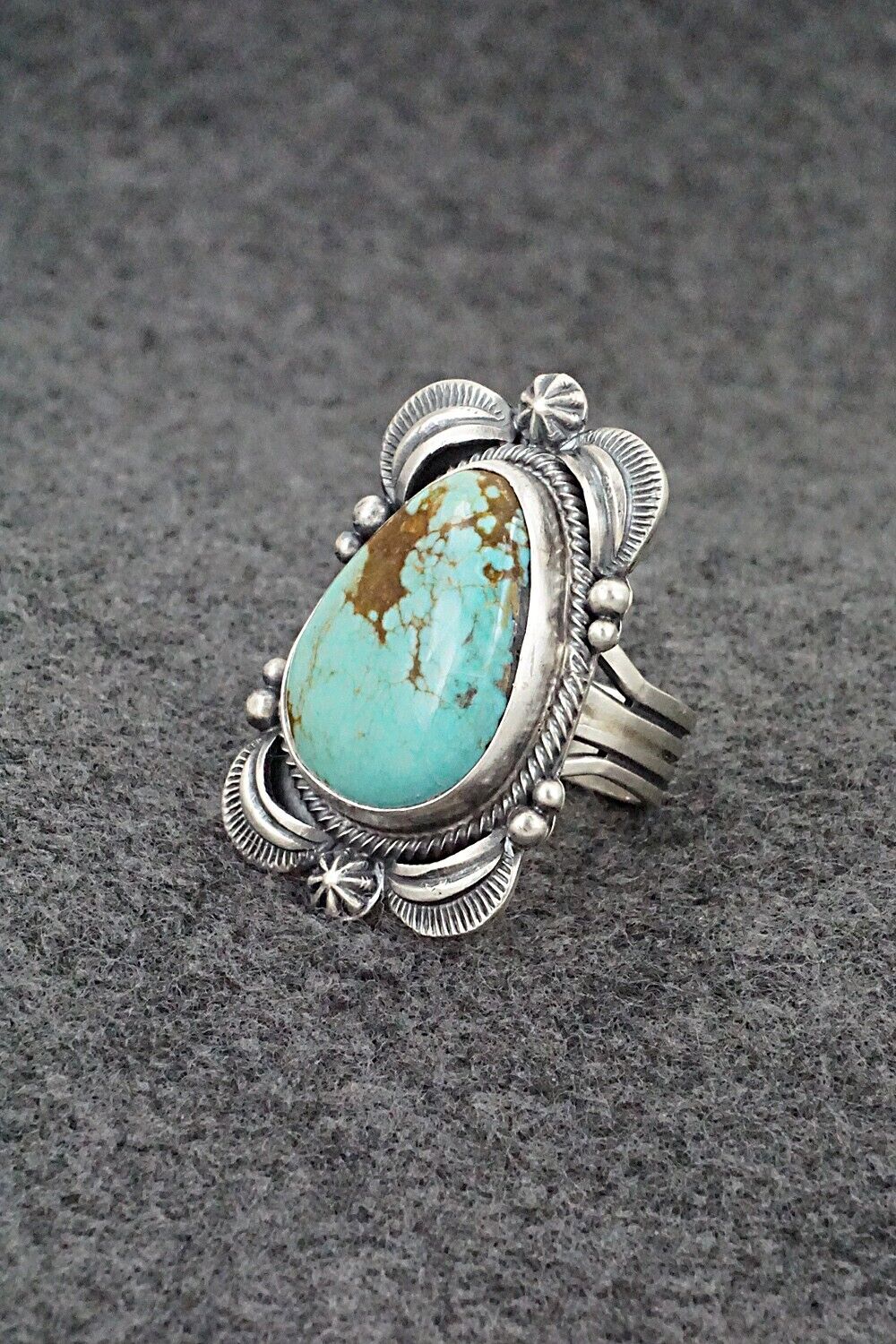 Turquoise & Sterling Silver Ring - Randy Boyd - Size 8.5