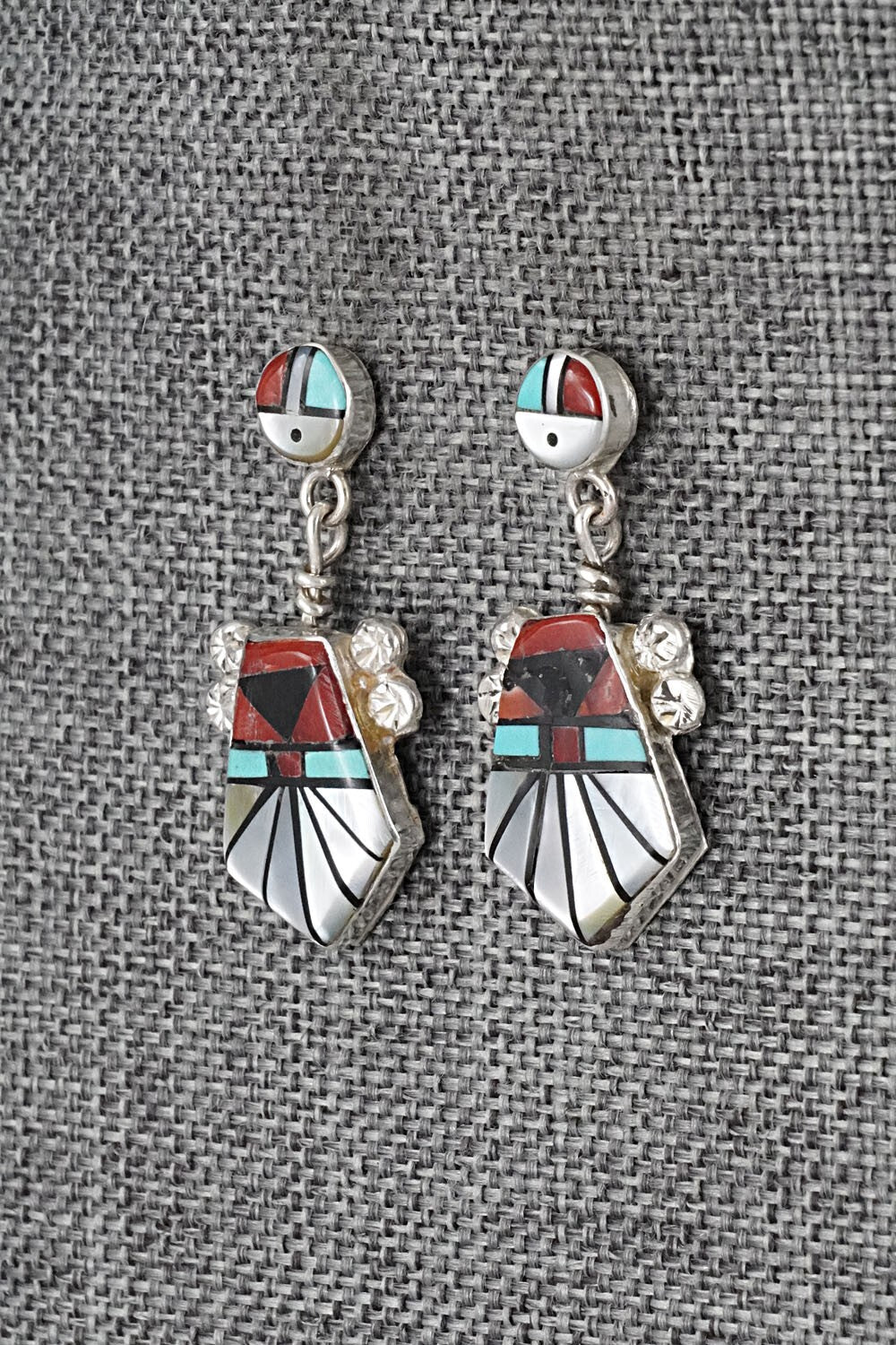 Multi-Stone Inlay & Sterling Silver Earrings - Ola Eriacho