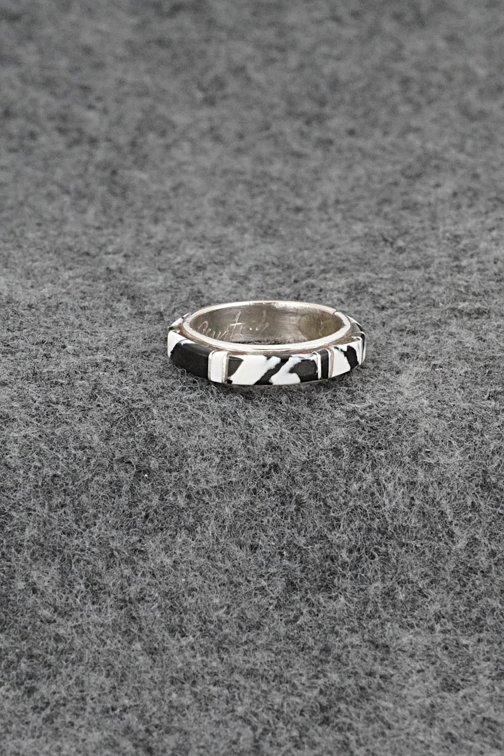 White Buffalo & Sterling Silver Ring - Terrance Panteah - Size 6