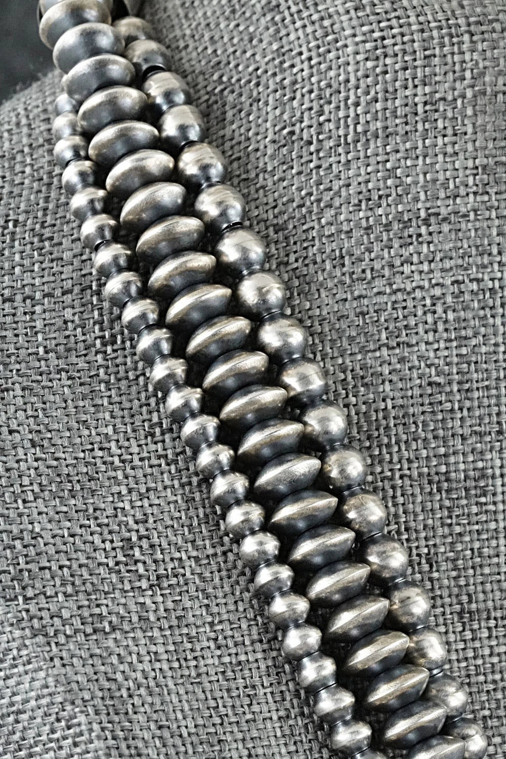 Sterling Silver Navajo Pearl Necklace 18" - Dorinda Mariano