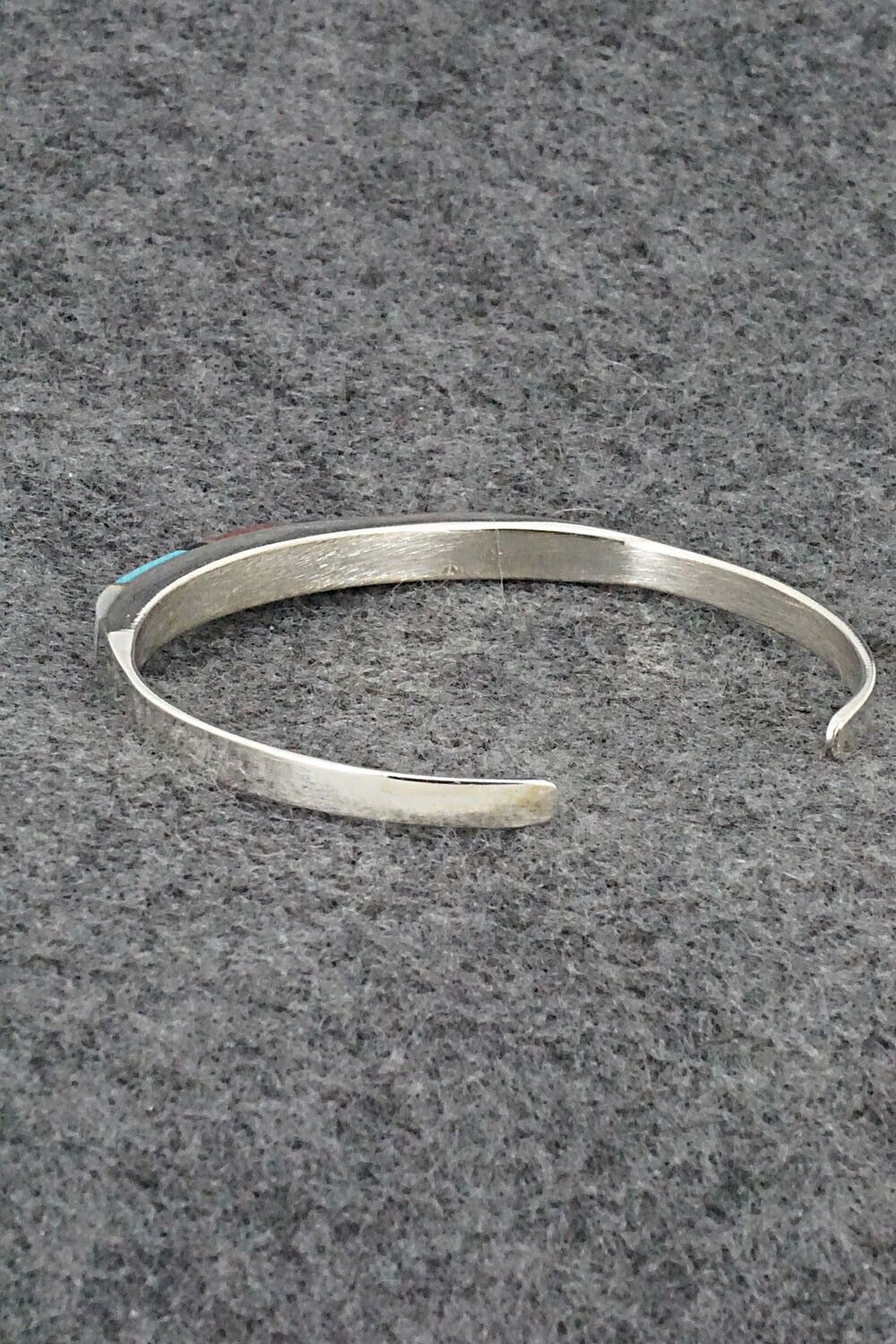 Multi Stone & Sterling Silver Inlay Bracelet - Phyllis Albert