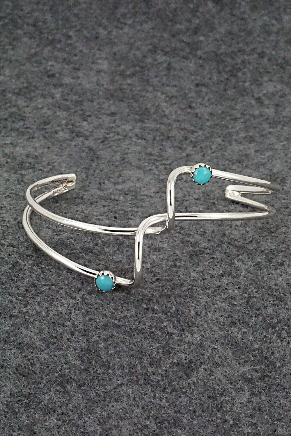 Turquoise & Sterling Silver Bracelet - Yolanda Skeets