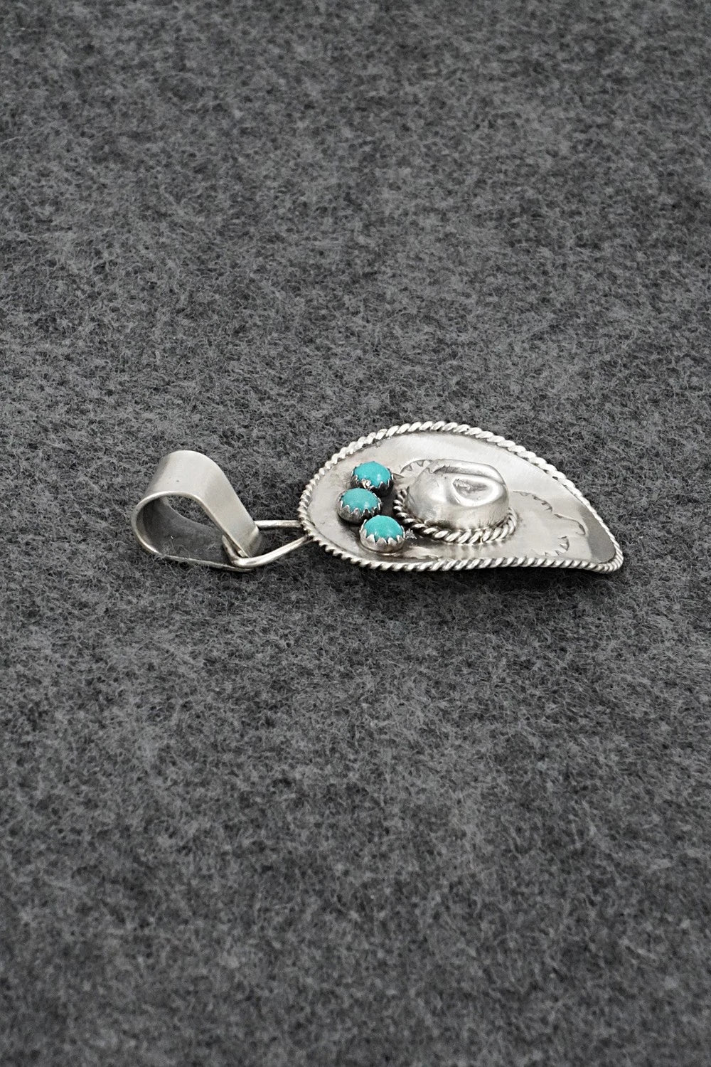 Turquoise & Sterling Silver Pendant - Davey Morgan
