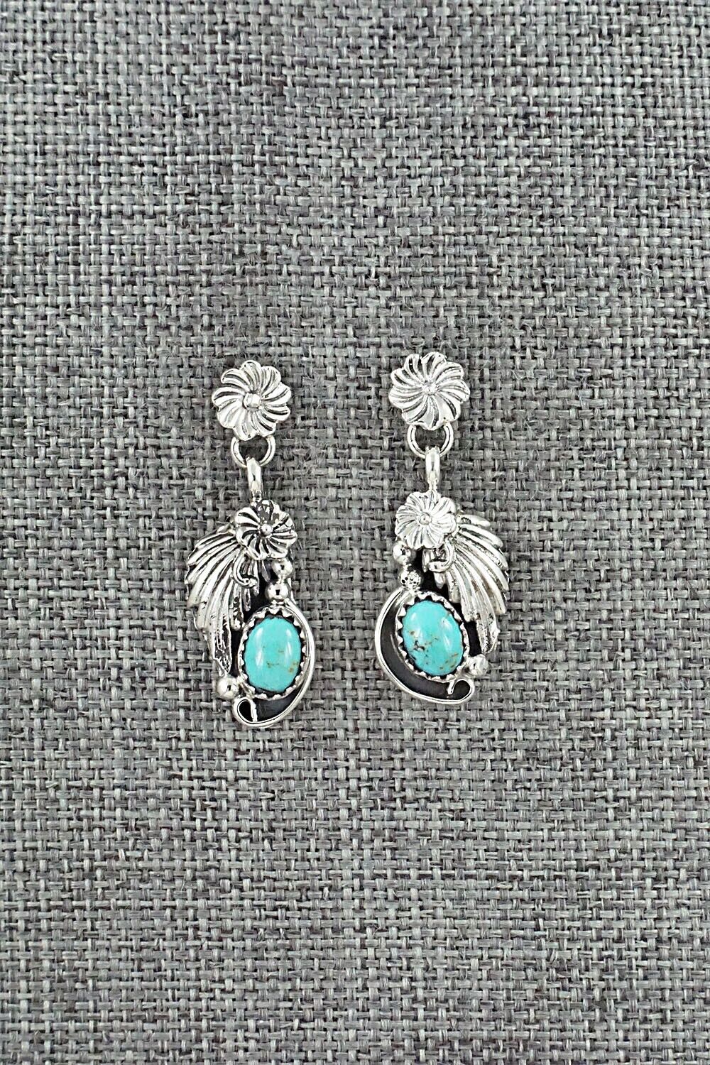 Turquoise & Sterling Silver Earrings - Verley Betone